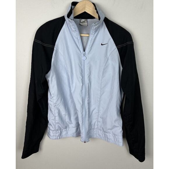 Vintage Nike Track Jacket Sportswear Logo Full Zip Pastel Blue Size Medium Wm’s - Picture 1 of 5